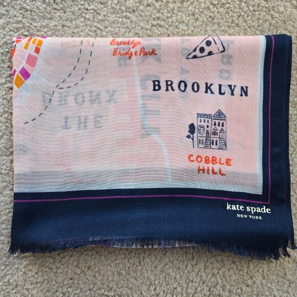 NWOT kate spade Map of Manhattan Scarf - Picture 10 of 12